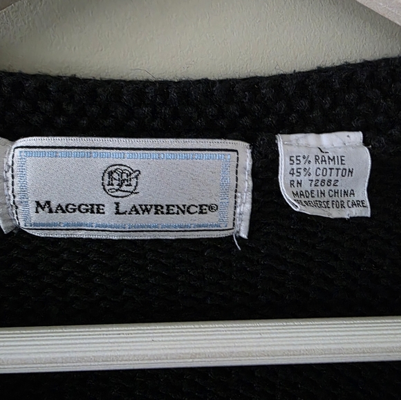 Maggie Lawrence L 90s Cottagecore Eclectic Boho Paisley Intarsia Knit Cardigan - Picture 2 of 15